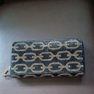 Elegant Black and Silver Women's Clutch